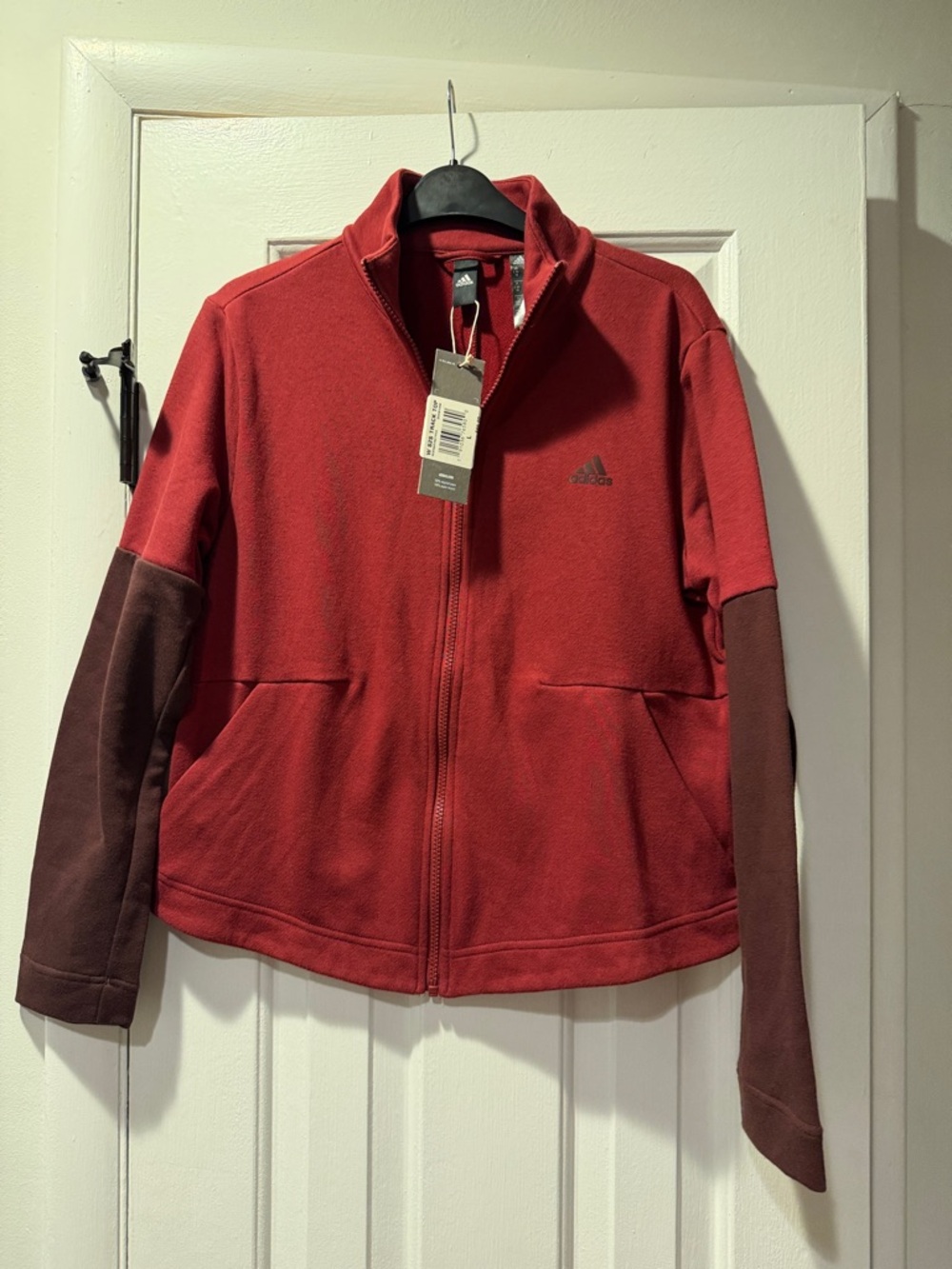 adidas Women's Red Full-Zip Track Top
